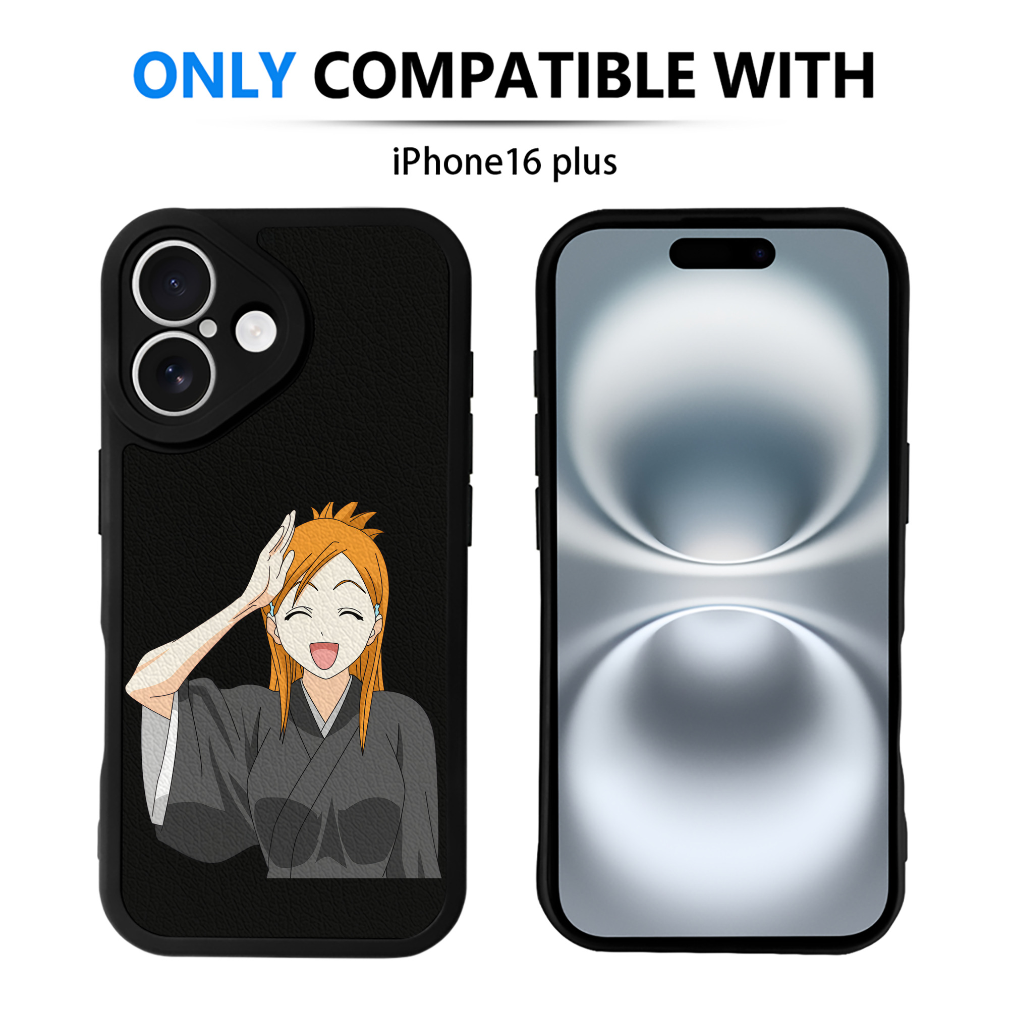 （画像用） ブリーチ 井上織姫（いのうえおりひめ） BLEACH Inoue Orihime 【iPhone 16シリーズ対応】シリコンスマホケース（レザー調） 材質：シリコン